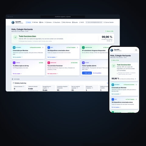 Tu red, a la vista. Nuestros clientes tienen un portal donde ven su red en vivo y en…